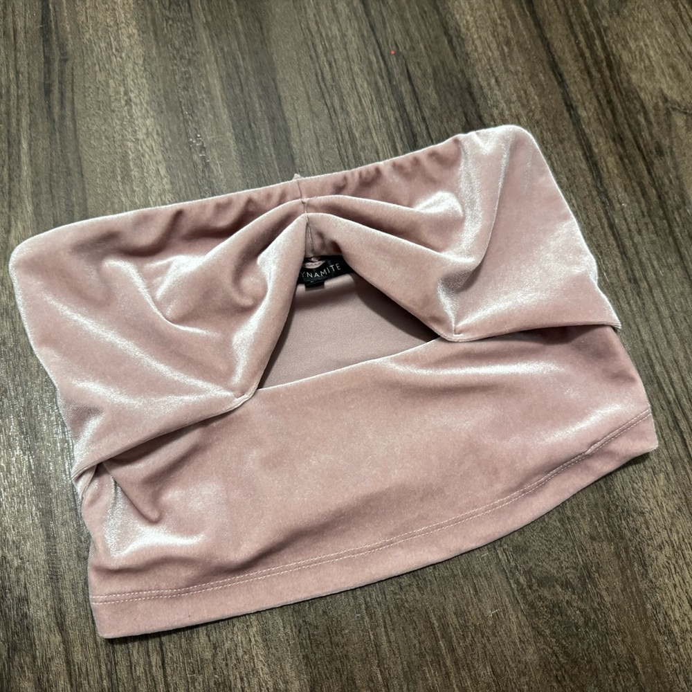 Velour tube top